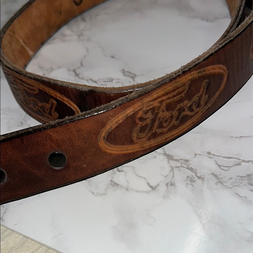 Ford Brown Leather Belt